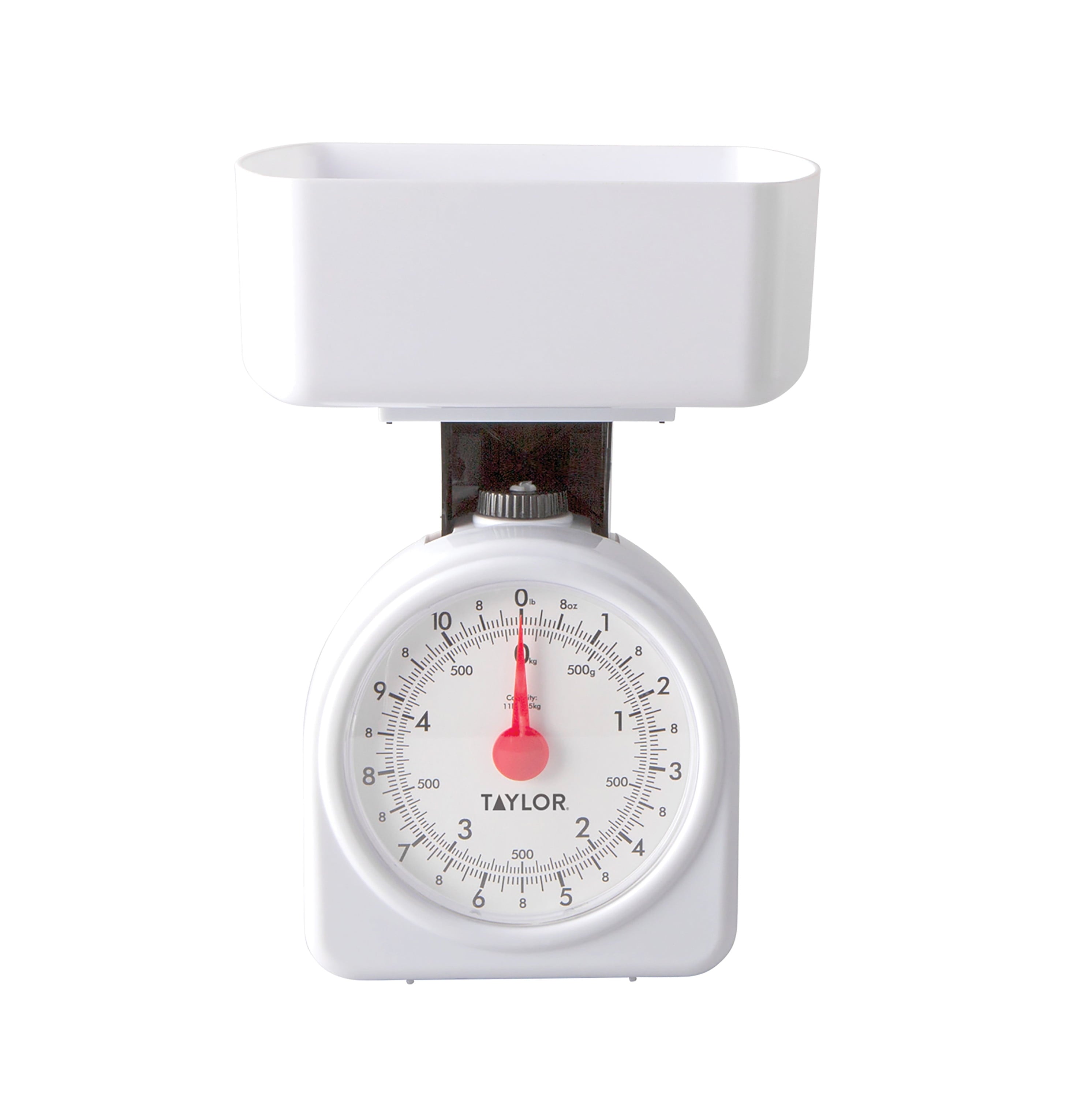 Taylor Mechanical Kitchen Scale and Food Scale in White, Max 11 lbs - Image 4
