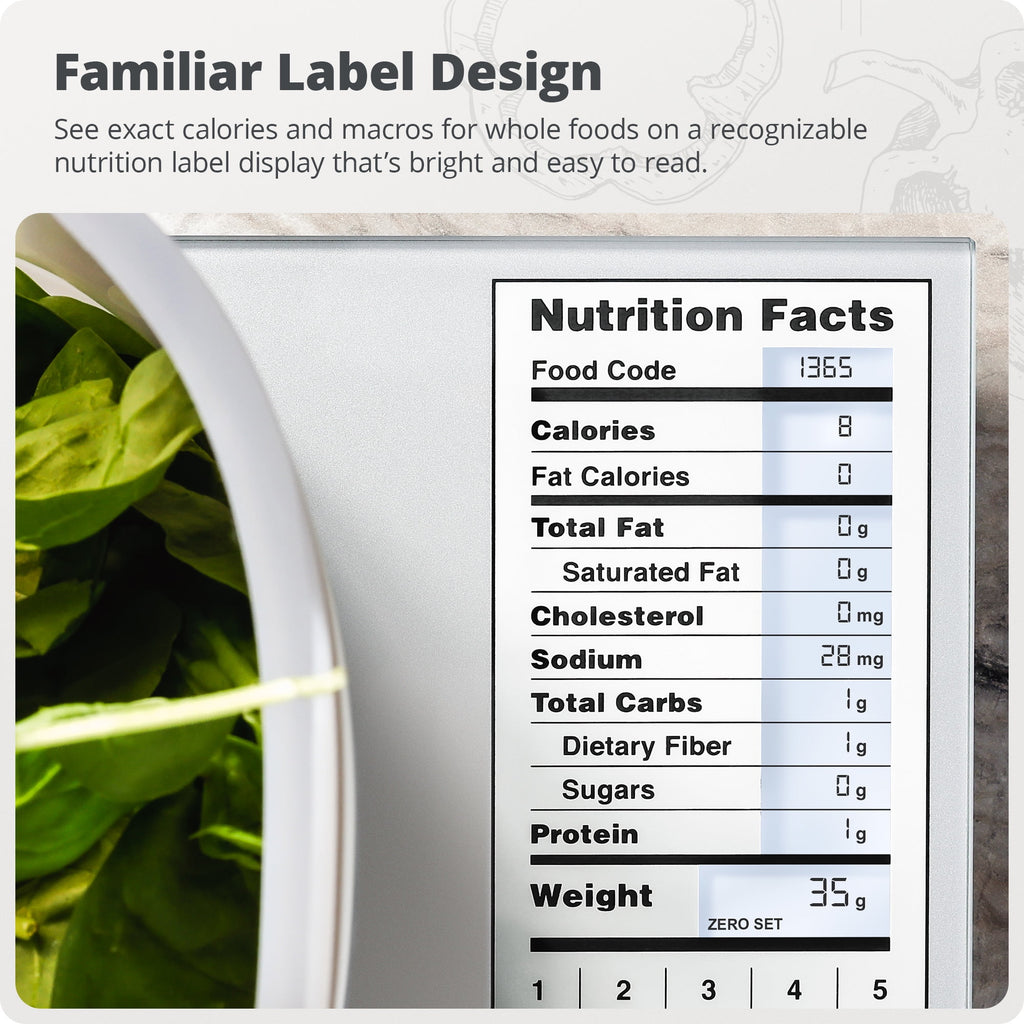 Greater Goods Digital Nutritional Food Scale, LCD Display , Calorie Meal Prep, Weight Loss, Silver - Image 4