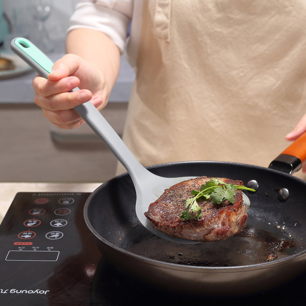 To encounter 5 Pieces Silicone Spatula Set, Non-Stick Silicone Turner Spatulas, Heat Resistance Cooking Utensils, Fli... - Image 5