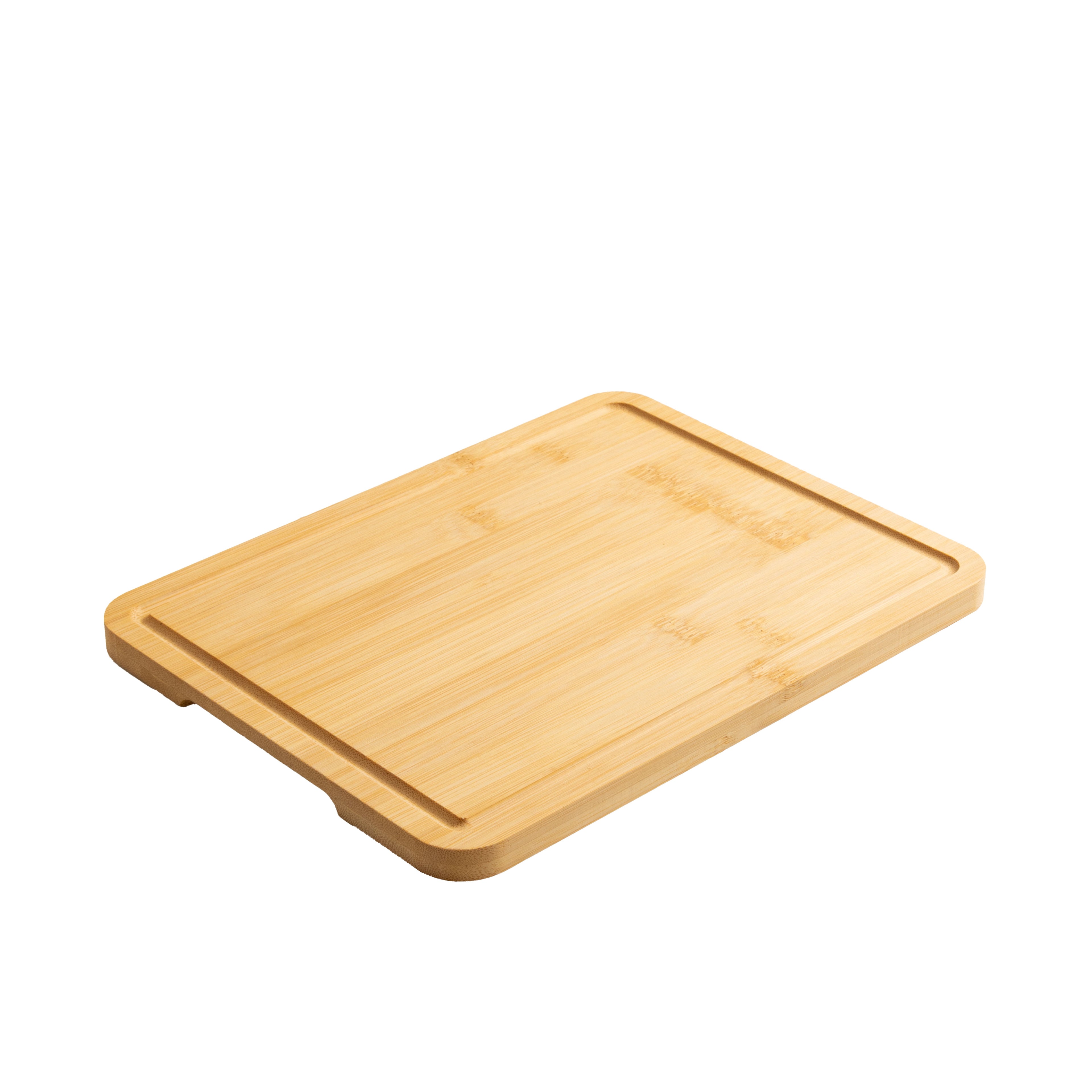 Mainstays 8.5" x 11" Non-Slip Bamboo Cutting Board, 100% Natural Bamboo Color, with Juice Groove - Image 6
