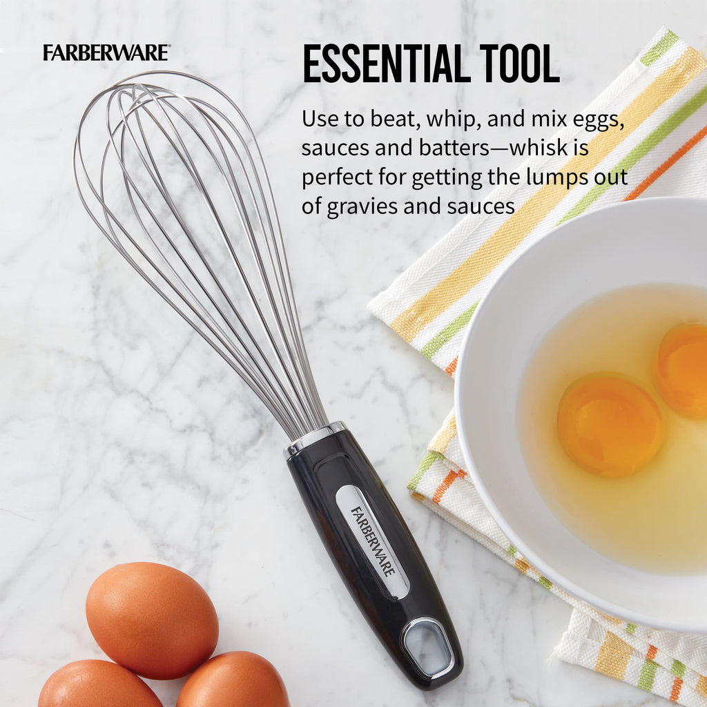 Professional Metal Whisk with Black Handle - Image 2