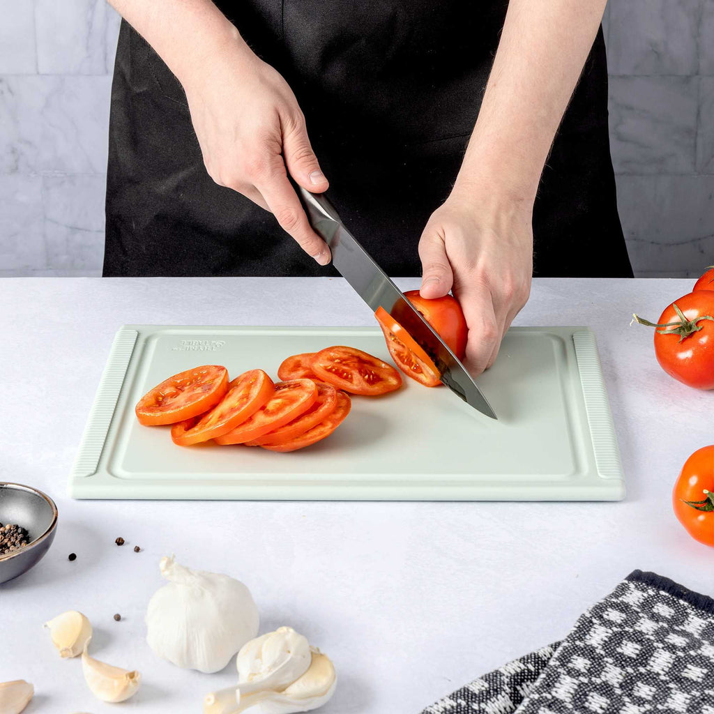 Thyme & Table Medium 10"x14" Poly Cutting Board - Sage - Image 6