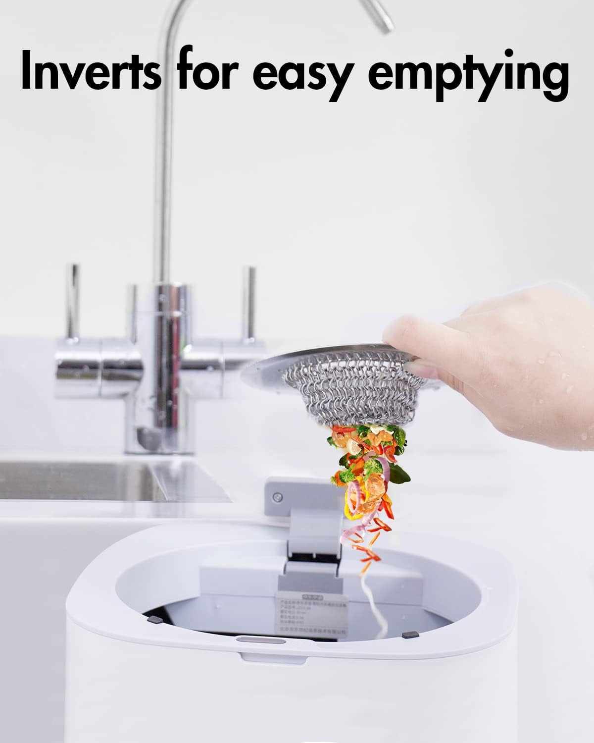 WOKDADA Revolutionary Kitchen Sink Strainer, Patented Reversible Chain Mesh, Effortless Cleaning & Food Catcher, No C... - Image 5