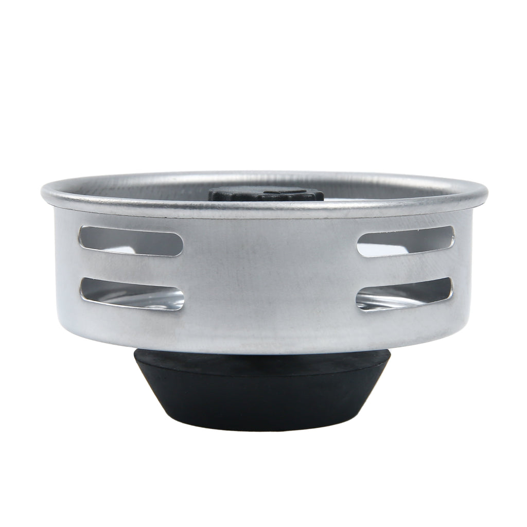 Mainstays Silver Stainless Steel Kitchen Sink Strainer and Drain Catcher with Rubber Stopper - Image 6