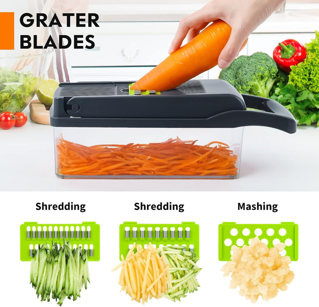 Vegetable Chopper, Pro Onion Chopper, 14 in 1Multifunctional Food Chopper, Kitchen Vegetable Slicer Dicer Cutter,Vegg... - Image 6