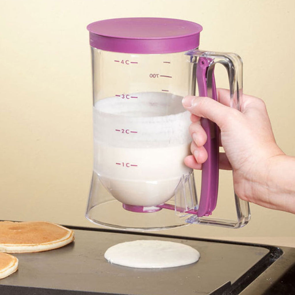 Jetcloudlive 900ML Batter Dispenser Pancake Cupcake Batter Separator with Measuring Label and Squeeze Handle Bracket ... - Image 5