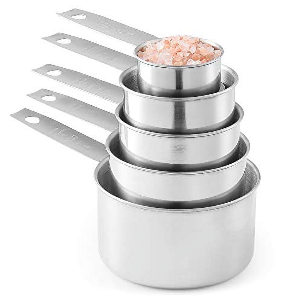 Laxinis World Stainless Measuring Cups And Measuring Spoons 10-Piece Set, 5 Cups And 5 Spoons - Image 3