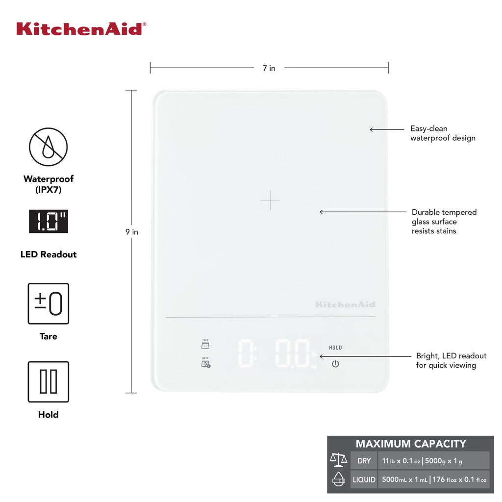 11LB Waterproof Kitchen Scale White - Image 4