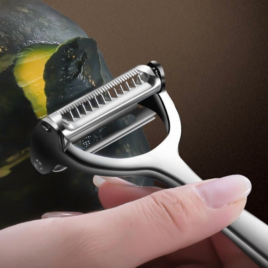 LIIGEMI 2-in-1 Vegetable Peeler and Julienne Cutter - Stainless Steel Y Peeler for Potatoes, Cucumber, Apple Peeler -... - Image 5