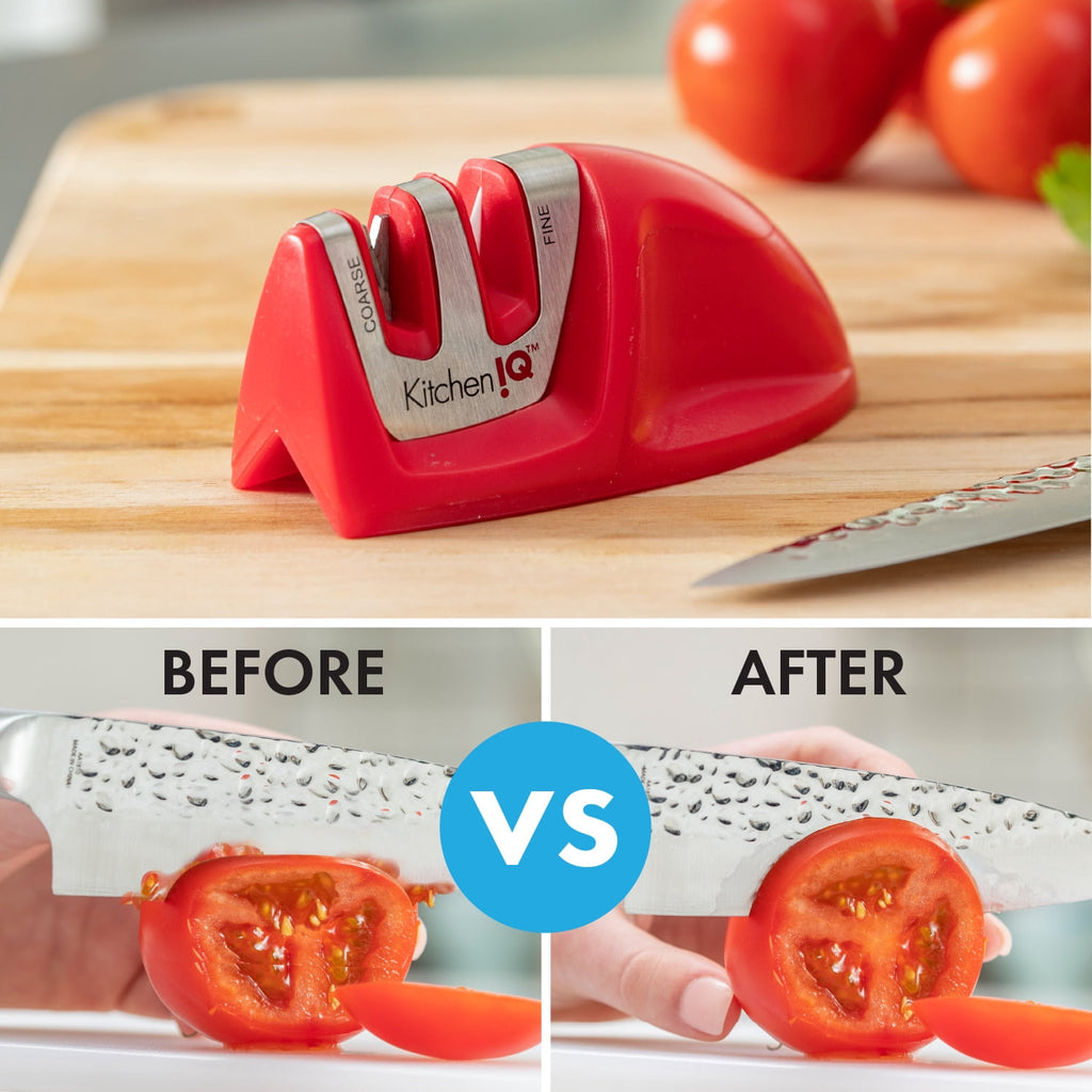 Smiths Edge Grip 2-Stage Knife Sharpener, Red - Image 2