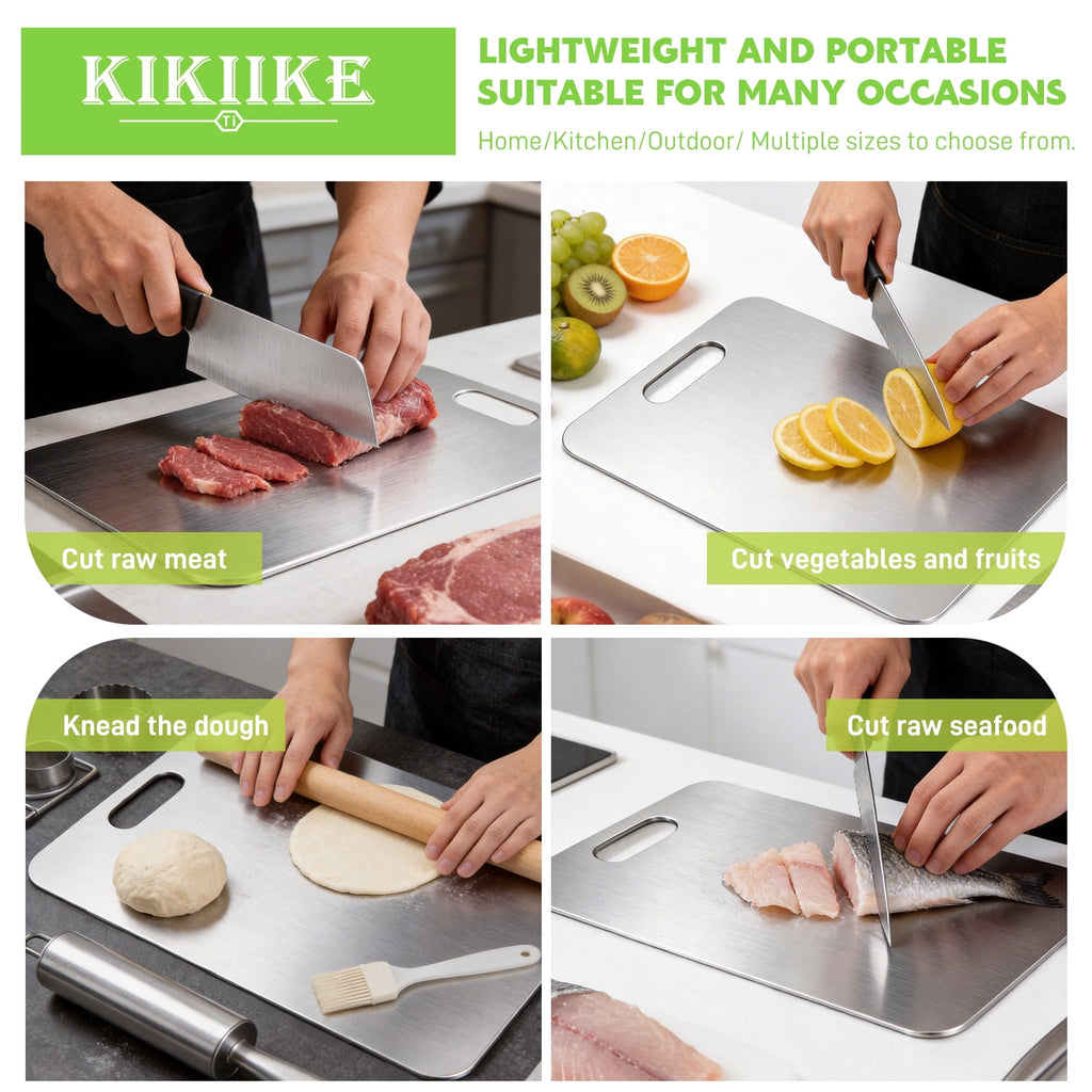 Titanium Cutting Board 2025 New Upgrade 100% Pure Titanium Cutting Boards for Kitchen - Double-Sided Food-Grade Chopp... - Image 4