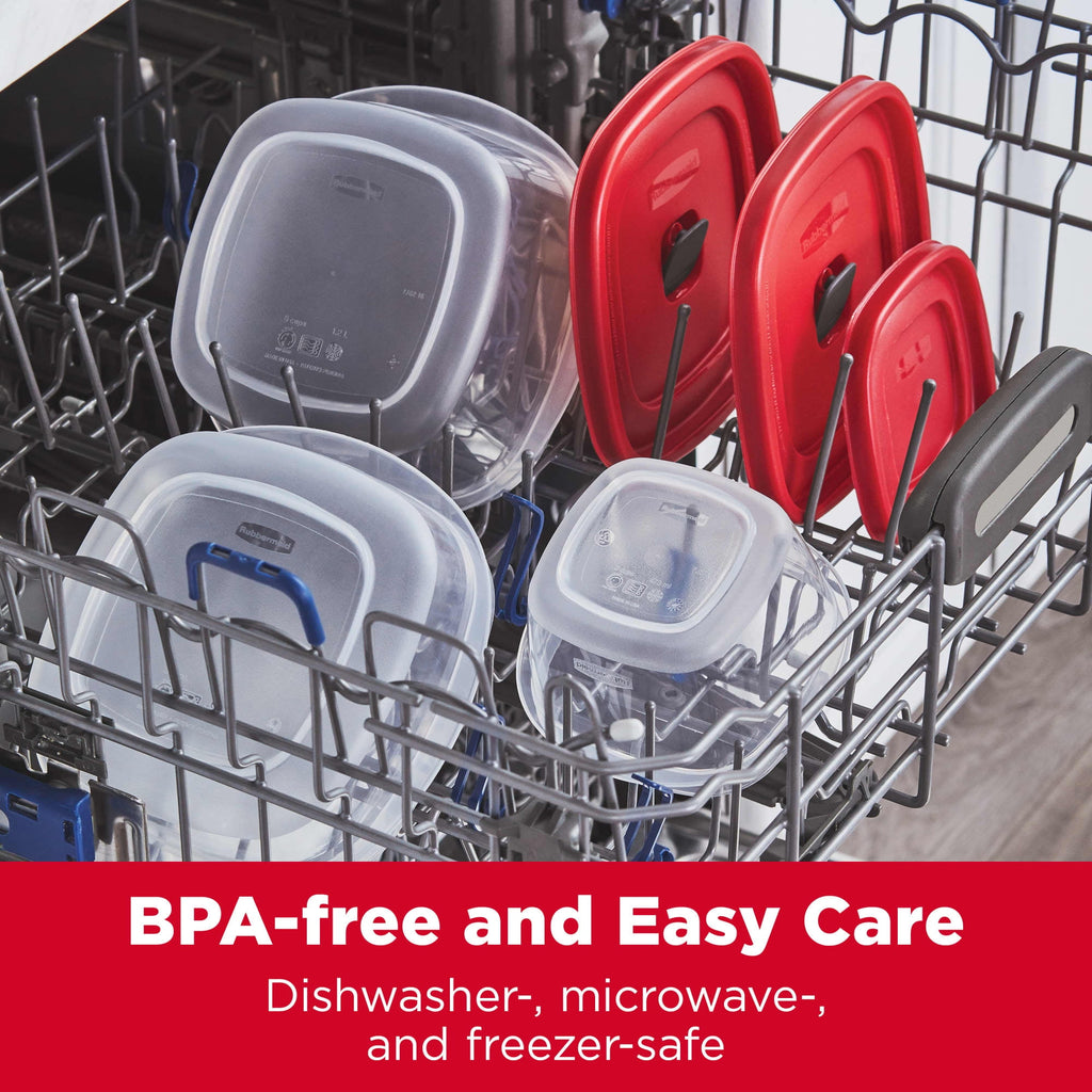 Rubbermaid Easy Find Lids Food Storage Containers with Vented Lids, 26 Piece Set, Red - Image 5