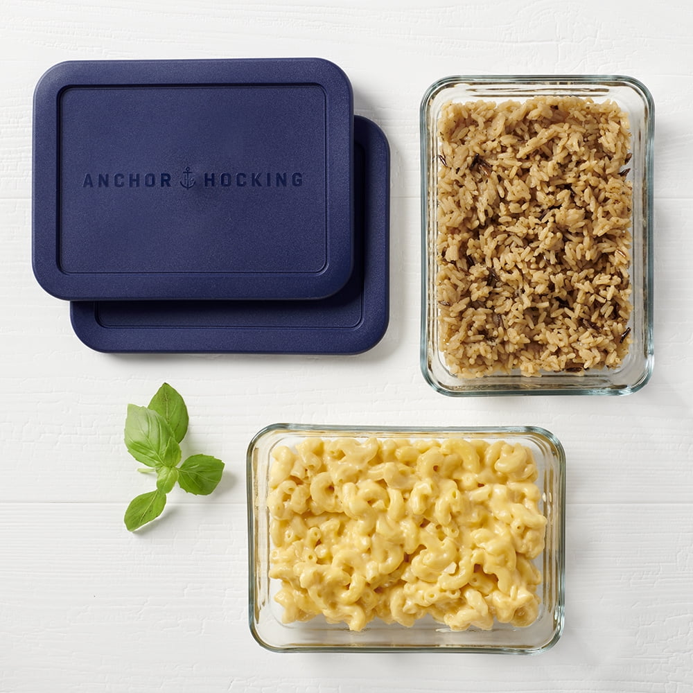 Anchor Hocking Glass Food Storage Containers with Lids, 3 Cup Rectangular, Set of 2 - Image 4