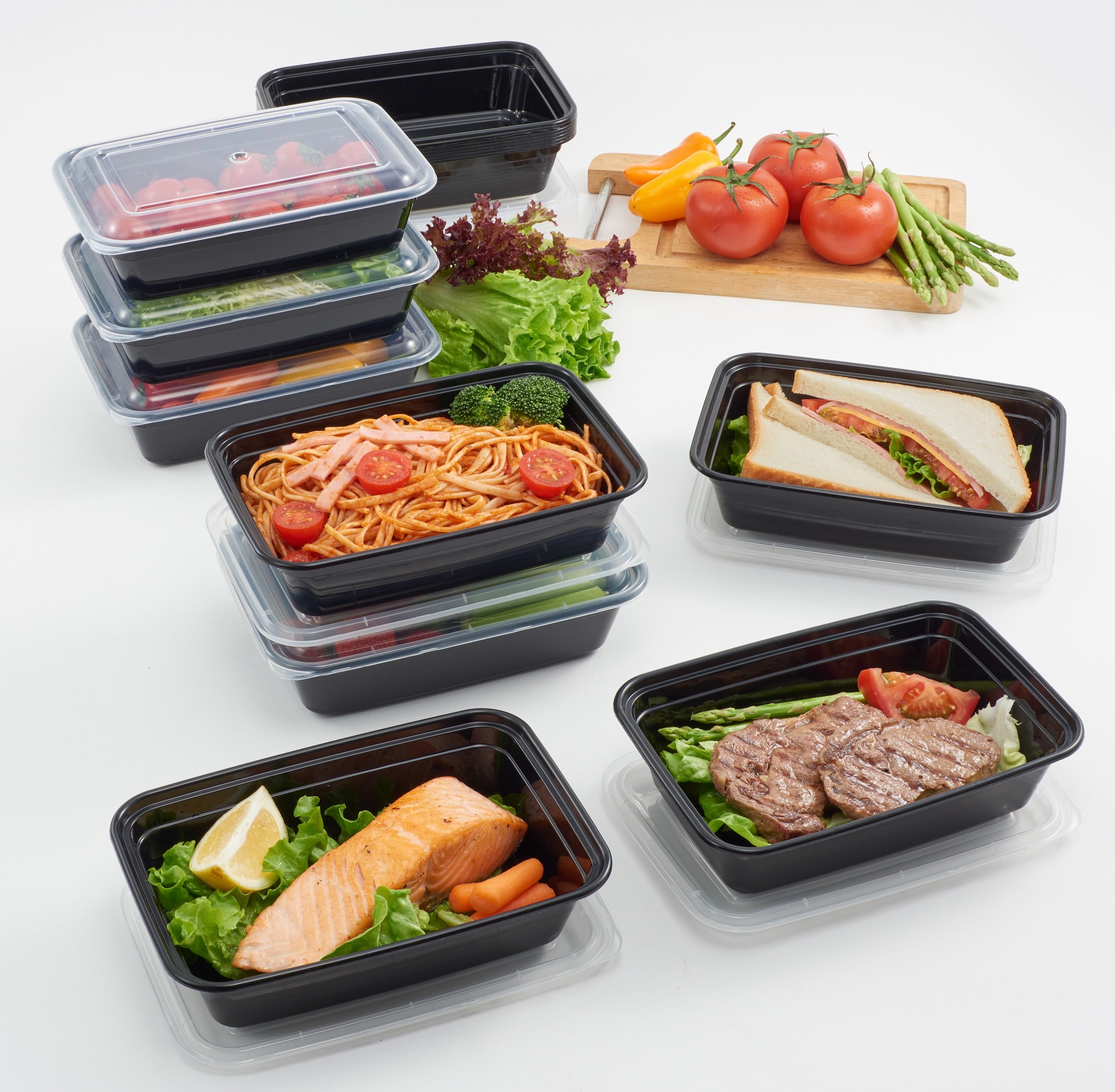 Mainstays 15-Pack Meal Prep Containers with Lids, BPA-Free, Leak-Resistant, Microwave and Dishwasher Safe, Stackable,... - Image 4