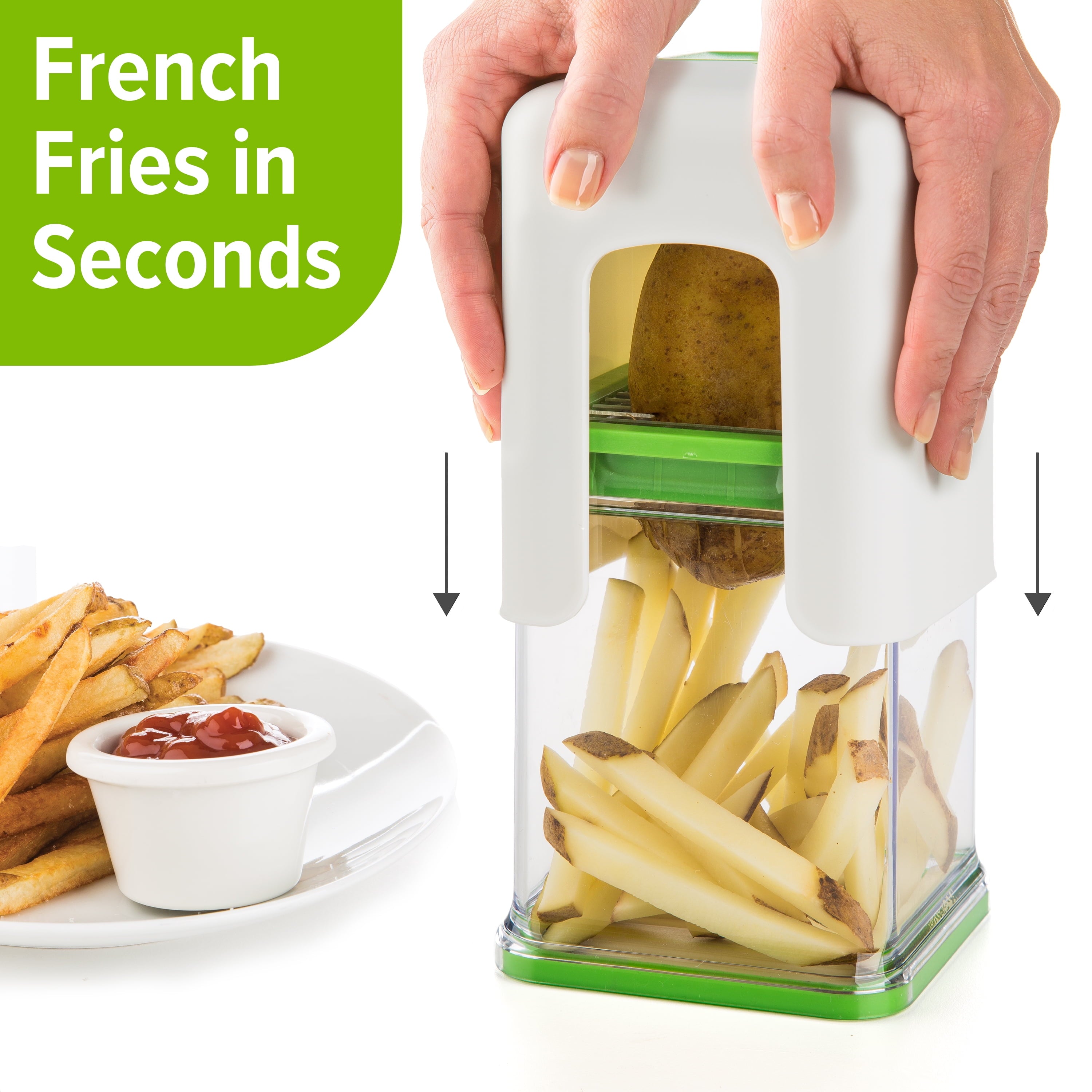 Prep Solutions French Fry Cutter and Vegetable Chopper White - Image 5