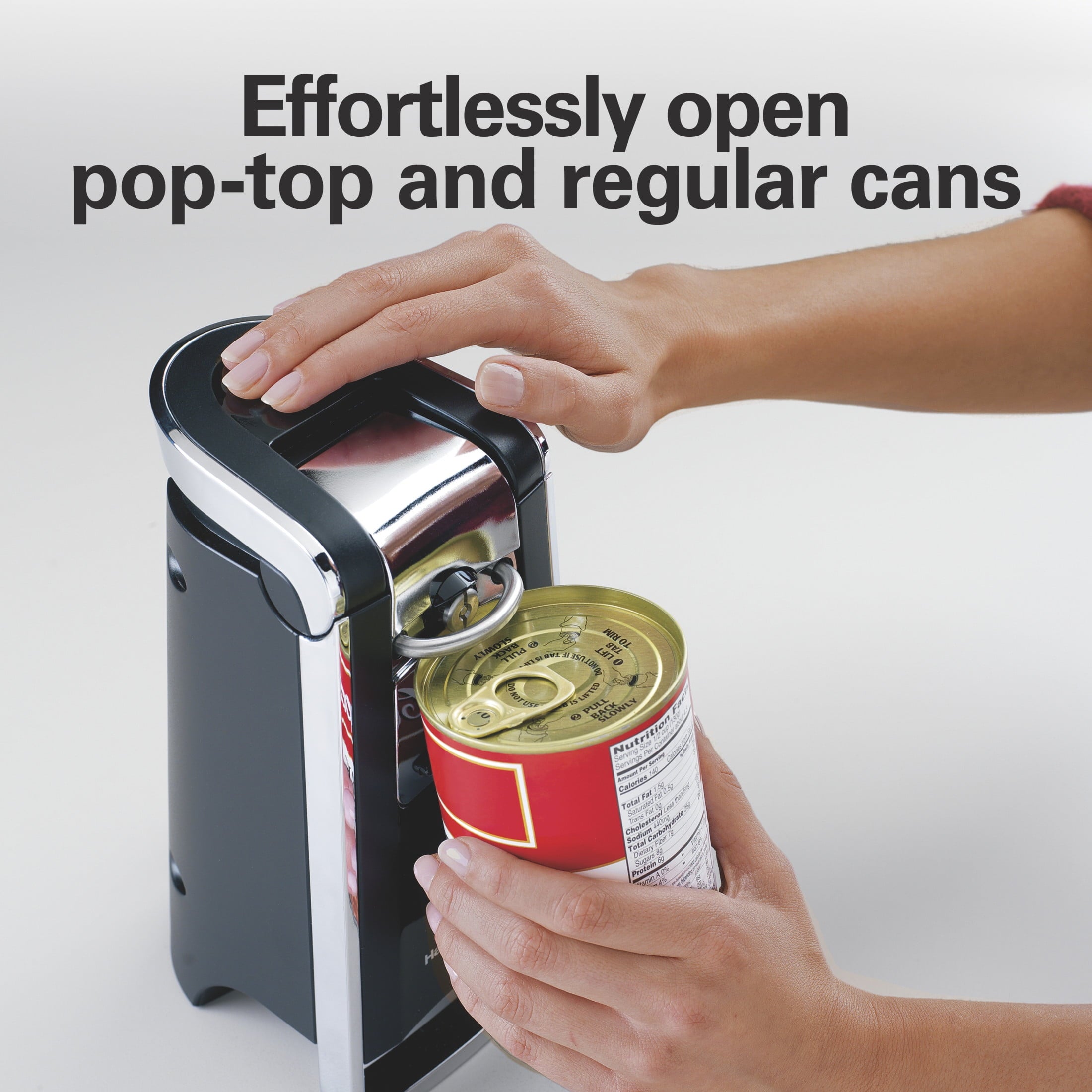Smooth Edge Automatic Electric Can Opener, Black & Stainless - Image 3