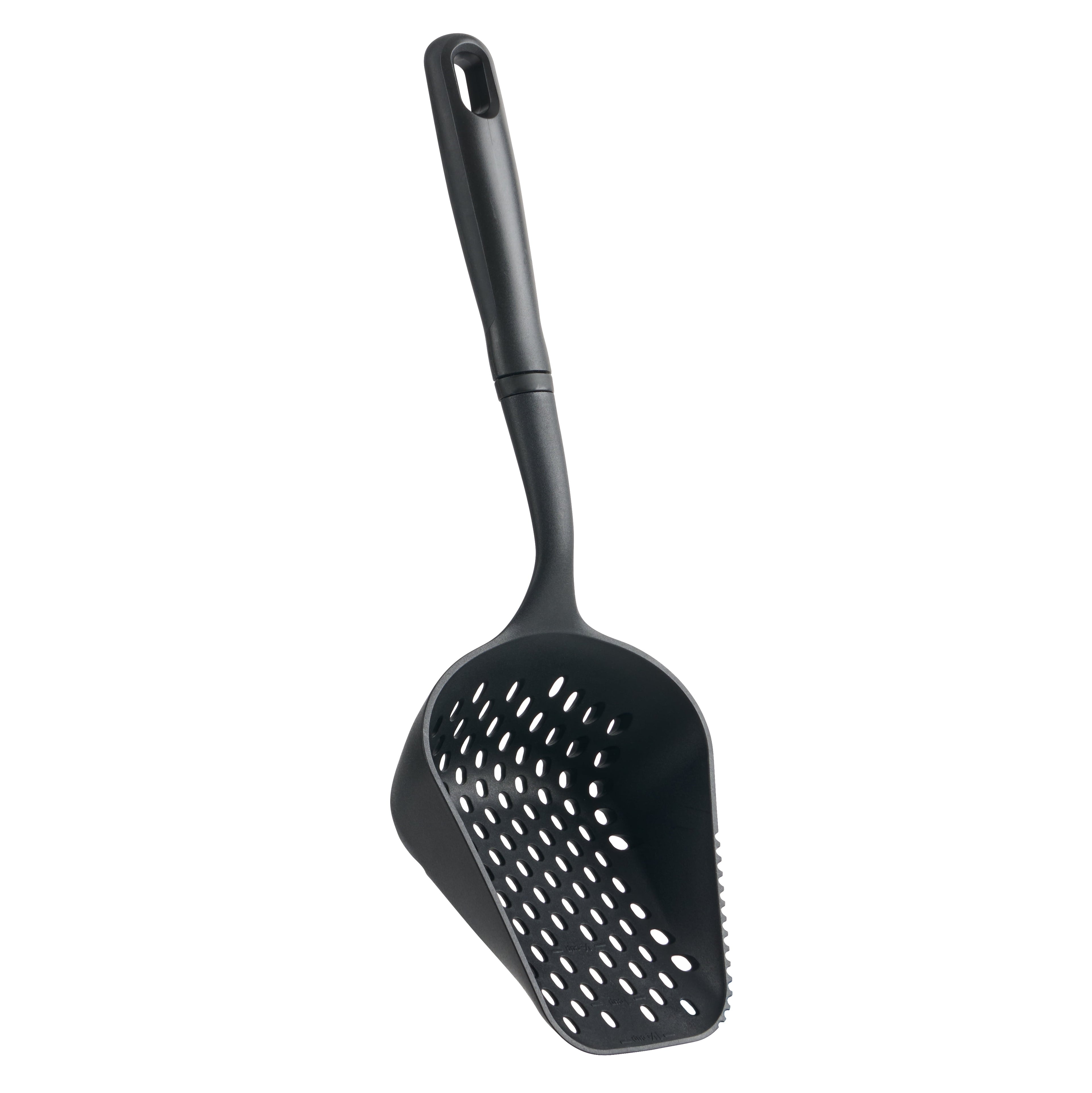 Mainstays 13.8in Nylon Scoop Strainer, Black - Image 2