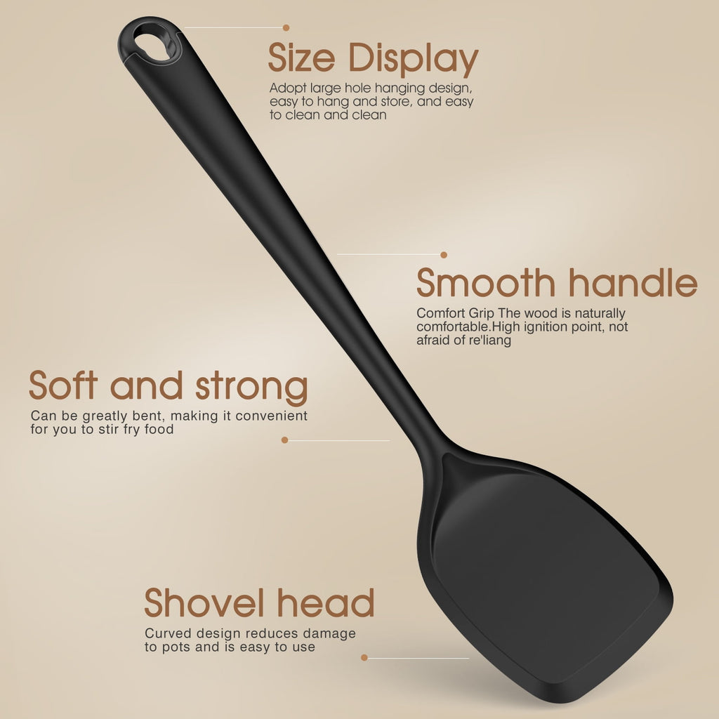Silicone Kitchen Utensils Set, 600°F Heat Resistant Silicone Cooking Utensils, Spatula, Spoon, Whisk, Tongs, Kitchen ... - Image 6