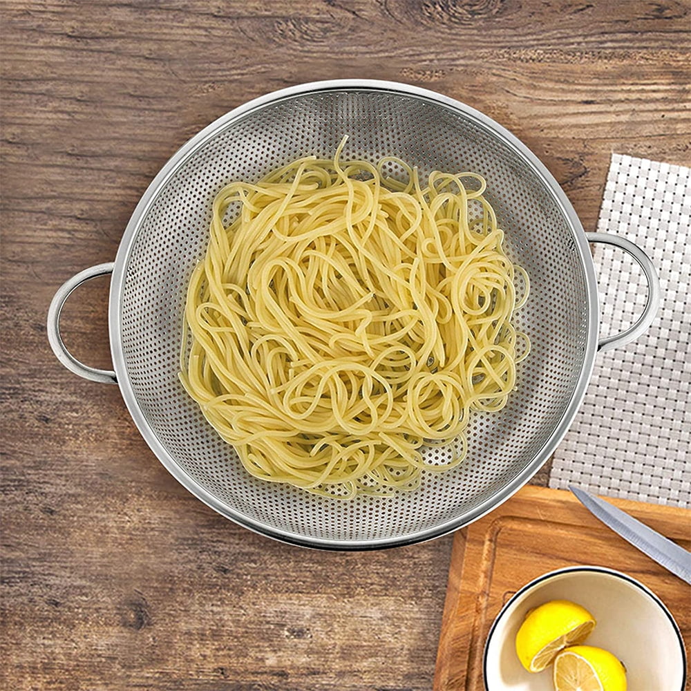 VeSteel Colander Set of 3, Stainless Steel Micro-Perforated Colanders Strainers for Draining Rinsing Washing, Ideal f... - Image 2