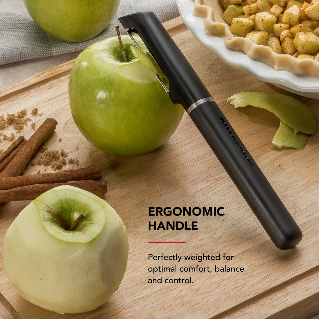2-Piece Stainless Steel Swivel Y and Vegetable Peeler, Black - Image 2