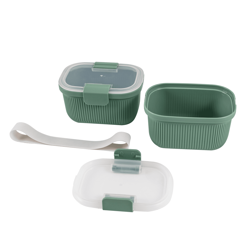 Mainstays Food Storage Snack Container, Plastic, Rectangle, Green, 19oz Capacity, Best Used for On-the-Go Snacks and ... - Image 2
