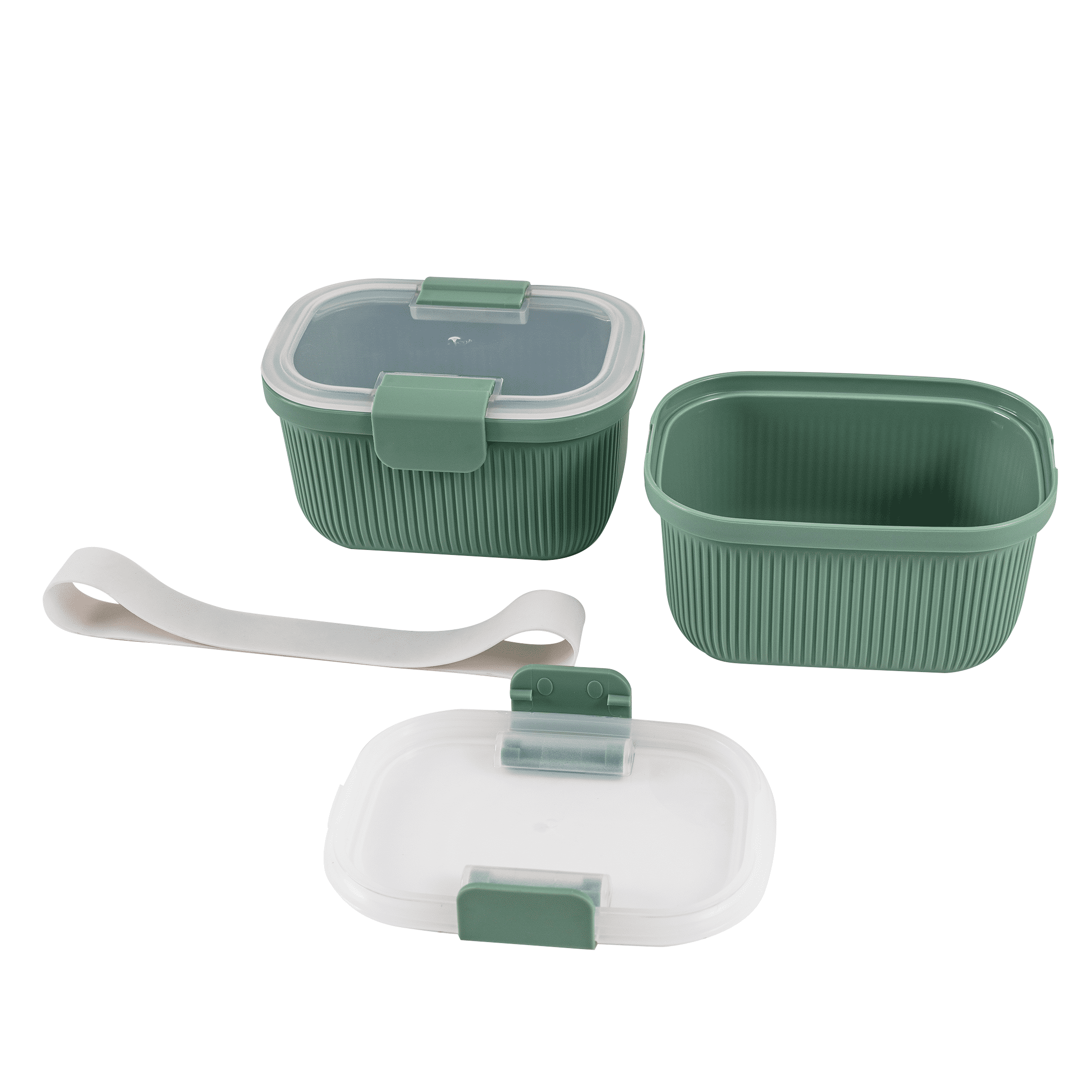 Mainstays Plastic Food Storage Bento Snack Container, Rectangle, Green, 19oz Capacity, Made for Portable Food Storage - Image 3
