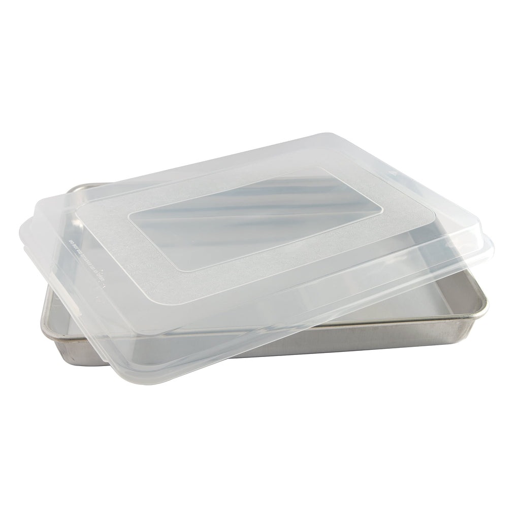 Naturals 2 Piece Aluminum Bakeware Set with 13” x 18” High Sided Half Sheet Pan and Lid - Image 5