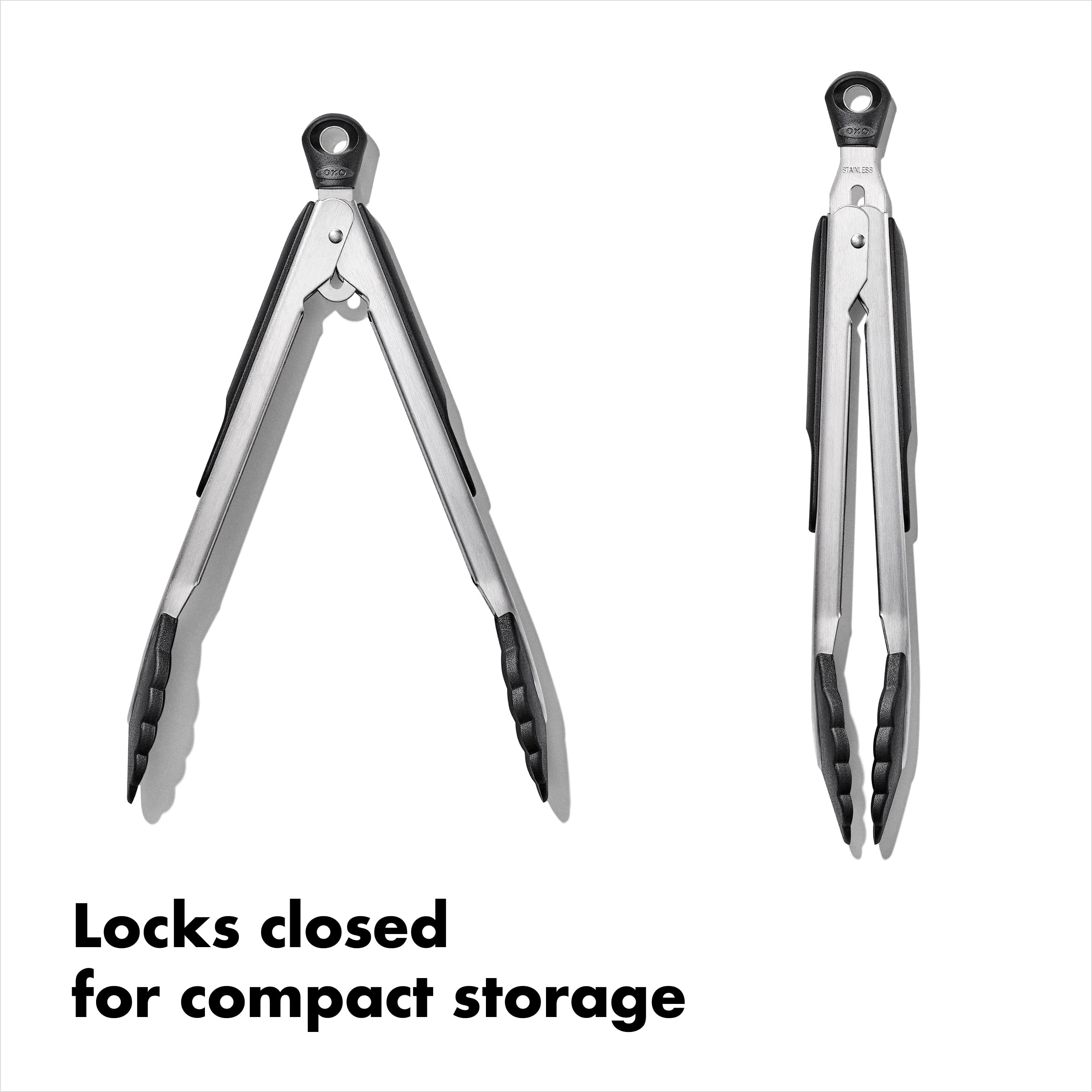 OXO SoftWorks Nylon 9-inch Food Tongs with Locking Handle - Image 4