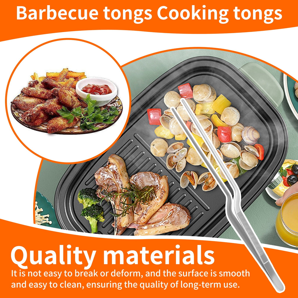 3Pcs Kitchen Cooking Tongs Tweezers12 inch Stainless Steel Nonslip Kitchen Tweezers Tongs for BBQ Serving Food Buffet... - Image 5