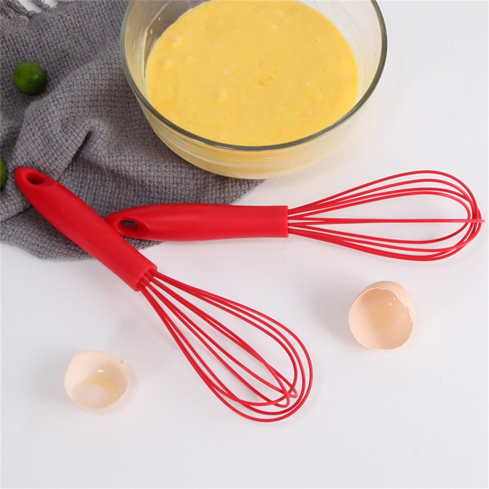 AYktou 10×2.3 Inch Silicone Whisks, Wire Balloon Form Eggs Beater Kitchen Cookware Cream Stirrers, Milk Frother Coffe... - Image 5