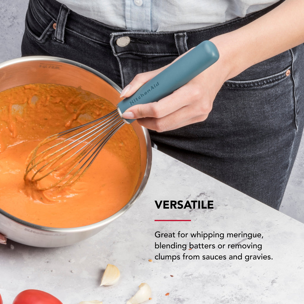 Stainless Steel Wire Kitchen Whisk with Ergonomic Handle, Agave - Image 2