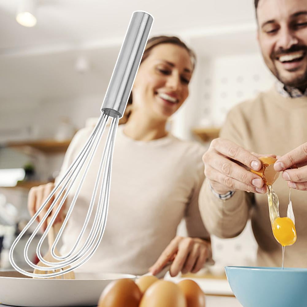 10" Flat Whisk Handheld Steel Wire Whisk Perfect For Whisking S1P9 Q4W3 - Image 3