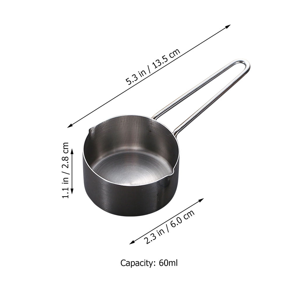 Stainless Steel Measuring Spoons Baking Tools Kitchen Cup Seasoning Scale (1/4cup 60ml) Creamer - Image 2