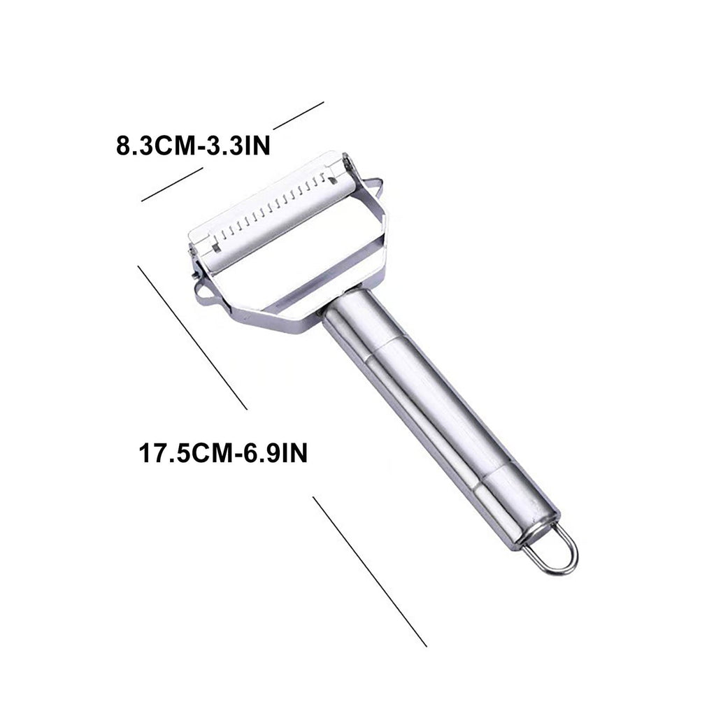 Stainless Steel Dual Blade Vegetable Peeler - Commercial Grade Julienne Cutter, Slicer, Shredder, Scraper - Fruit, Po... - Image 3