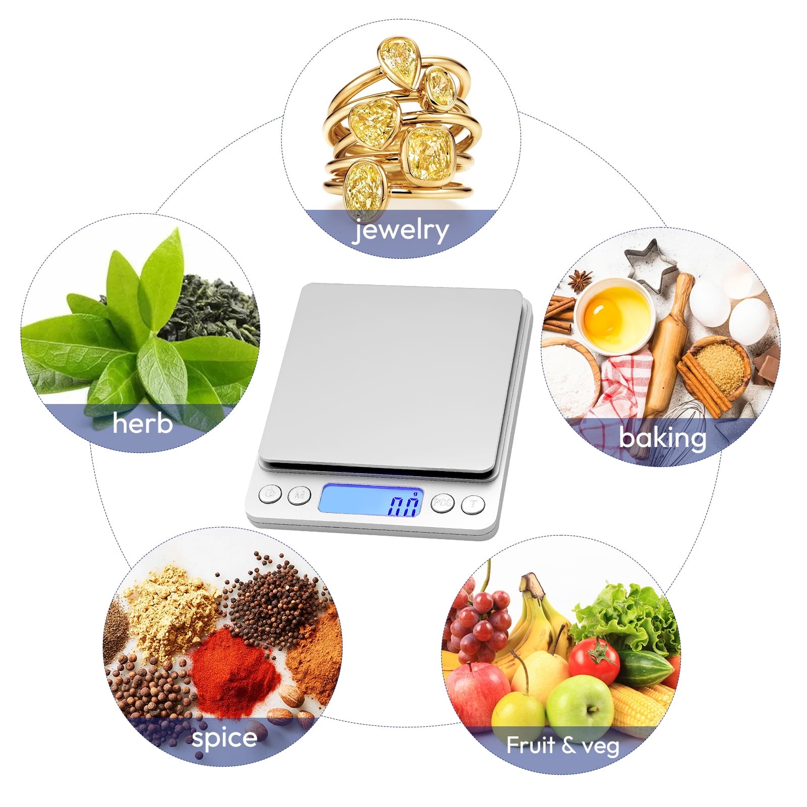DAYBETTER 6.6lb/3kg Kitchen Scale, 0.1g Precision Digital Food Scale, for Baking, Cooking, Dieting and Meal Prep, Eas... - Image 5