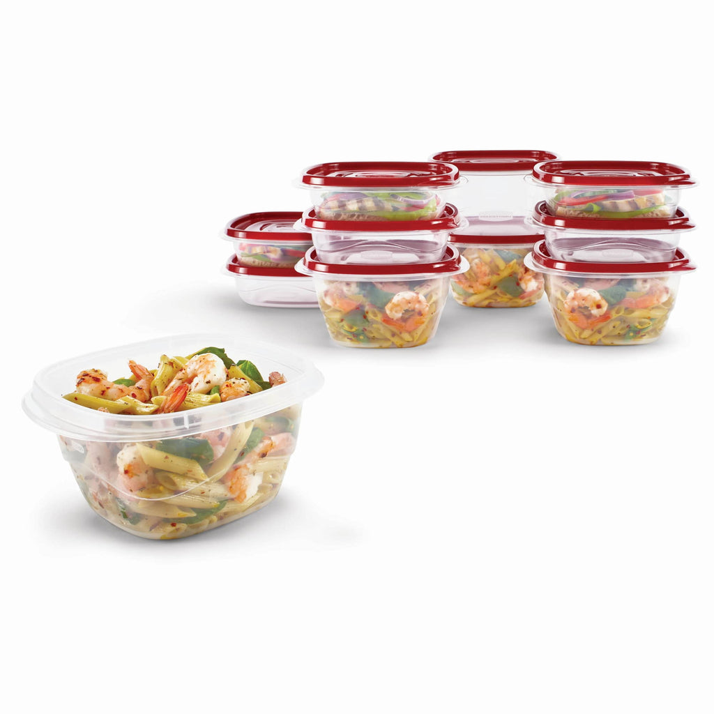 Rubbermaid TakeAlongs Square Food Storage Containers, Ruby Red, 10 pack - Image 3