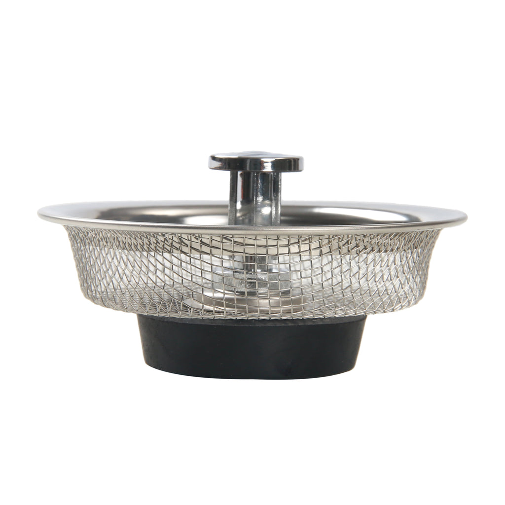 Mainstays Stainless Steel Mesh Sink Strainer with Rubber Stopper Silver - Image 6