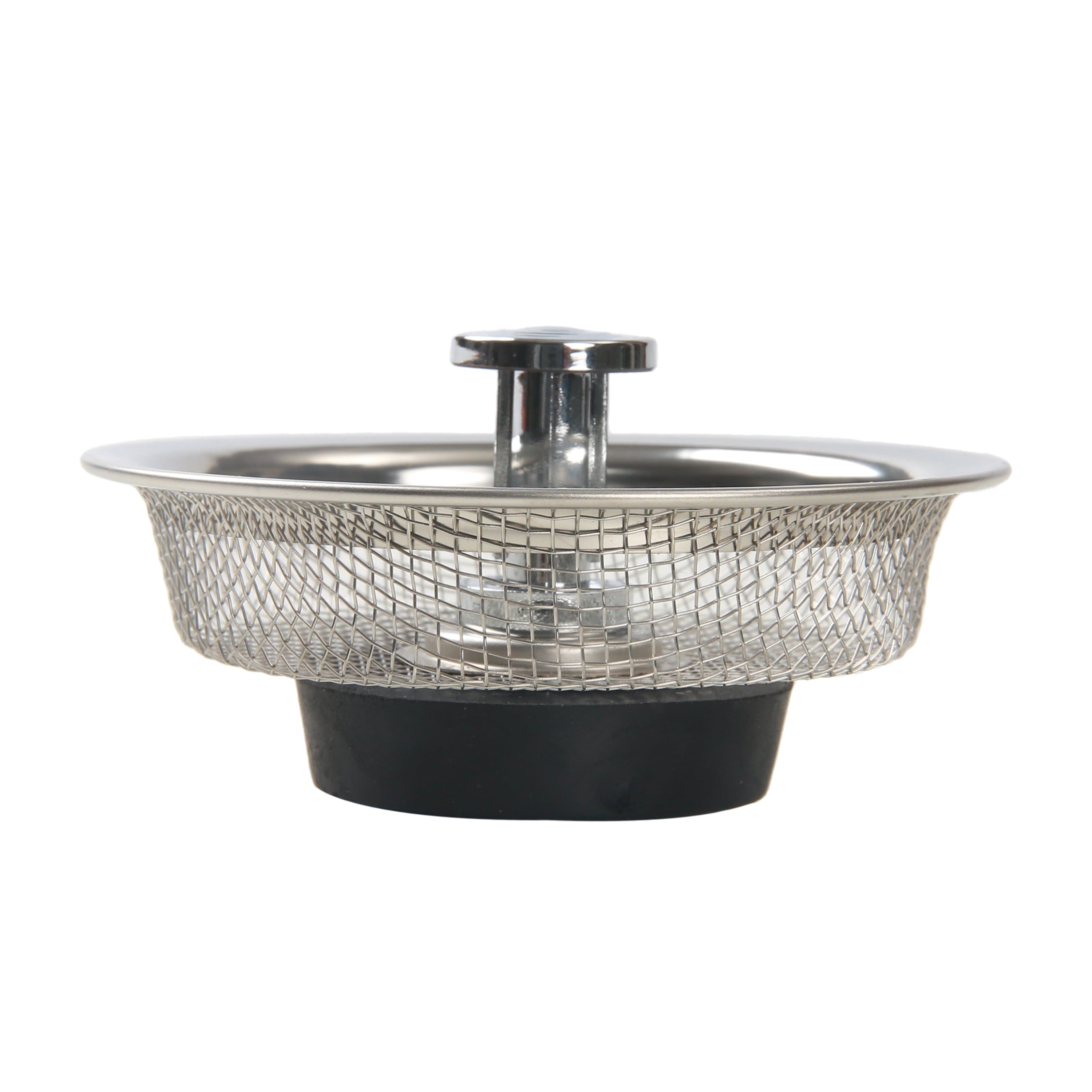 Mainstays Stainless Steel Mesh Sink Strainer with Rubber Stopper Silver - Image 6
