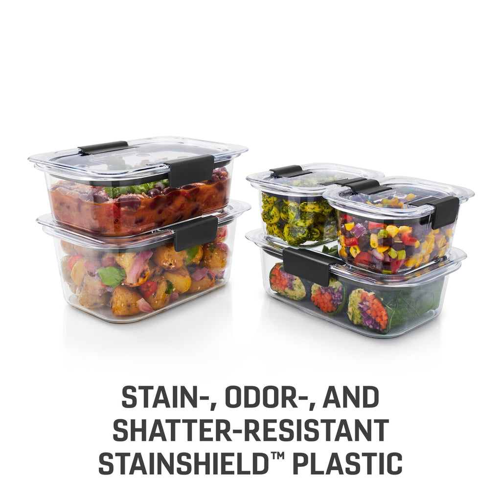 Rubbermaid Brilliance 10-Piece Set, Leak-Proof and Clear Food Storage Containers - Image 3