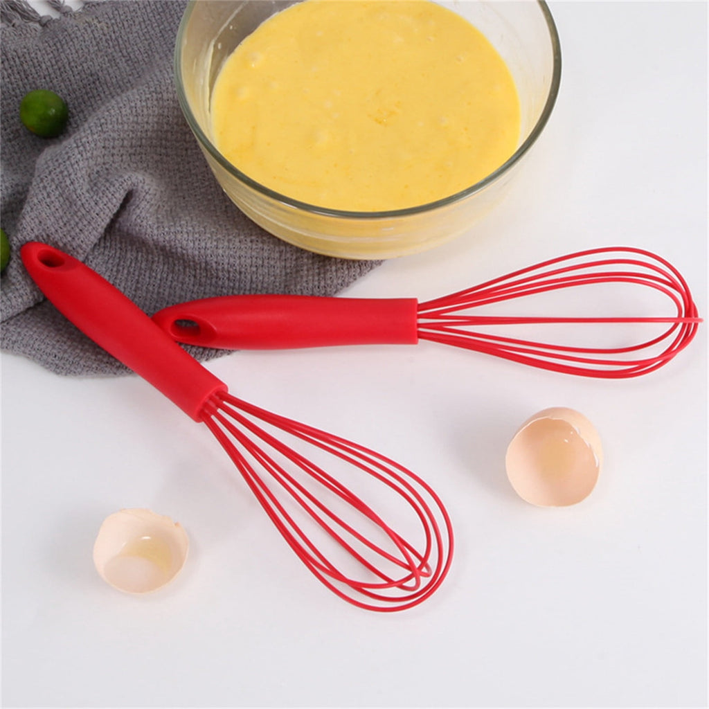 Commercial NonScratch Wire Whisk For Cooking Manual Red Eggs Beater Milk Frother Coffee Whisks Suitable For Blending ... - Image 6