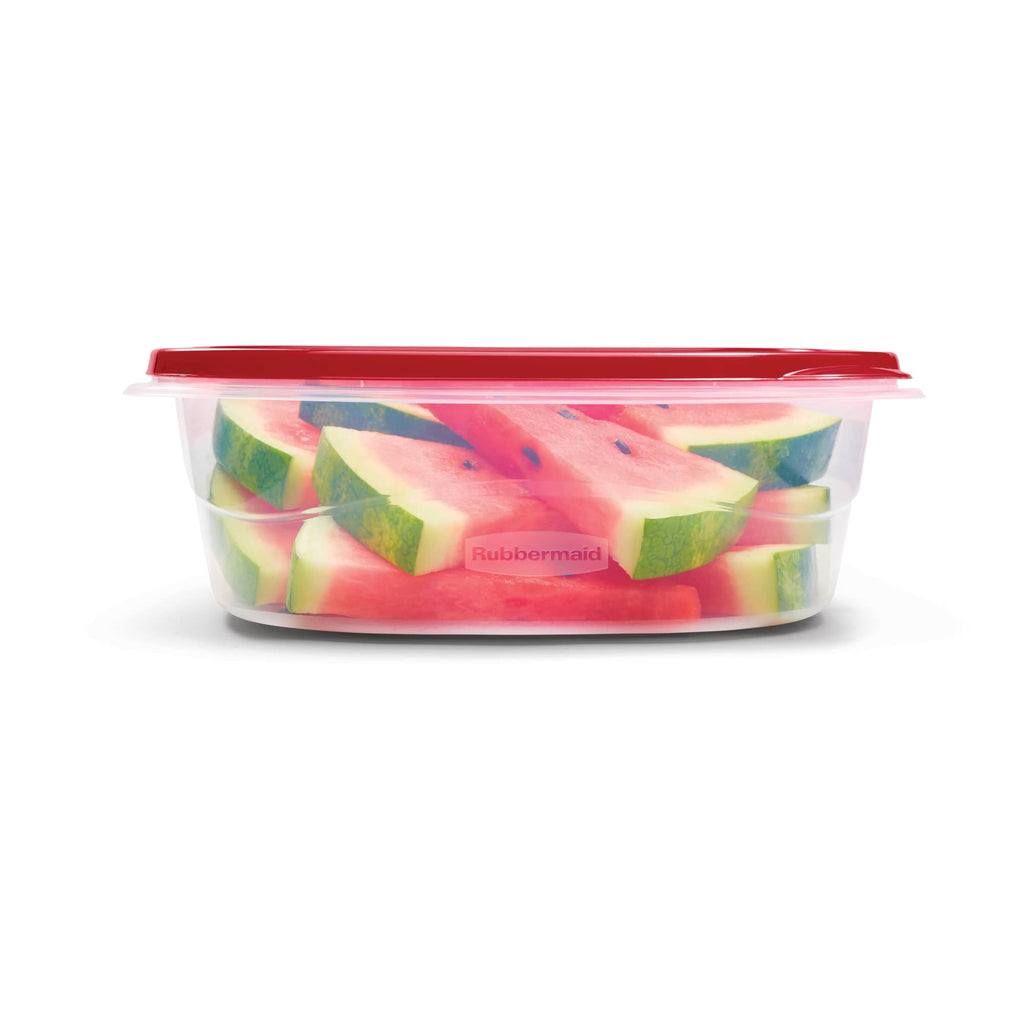 Rubbermaid TakeAlongs 1.26-Cup Small Square Food Storage Containers, Ruby Red, 5 pack - Image 4