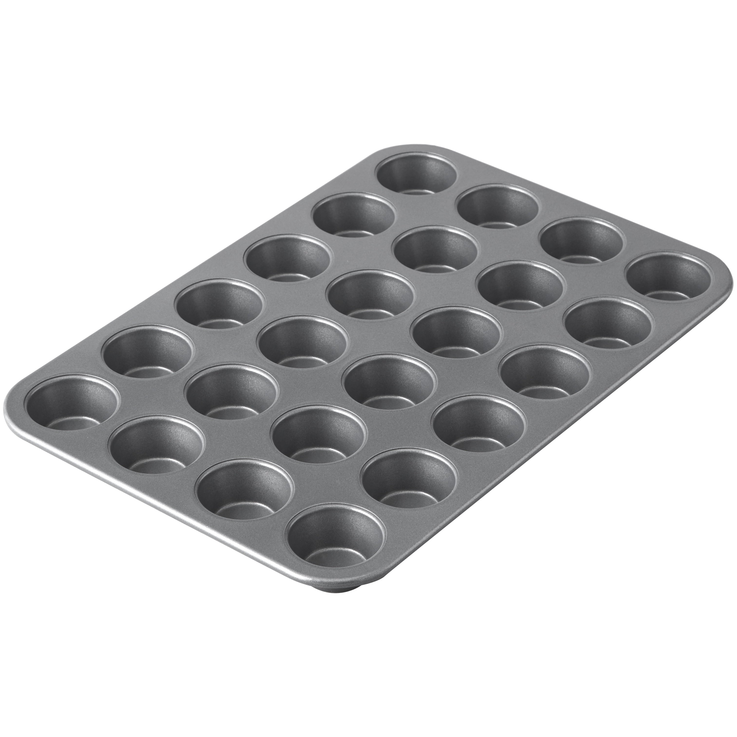 Wilton Everyday Non-Stick 24-Cup Mini Muffin Pan Cupcake Tin 14.65" x 9.9" x 0.8", Packaging May Vary - Image 2