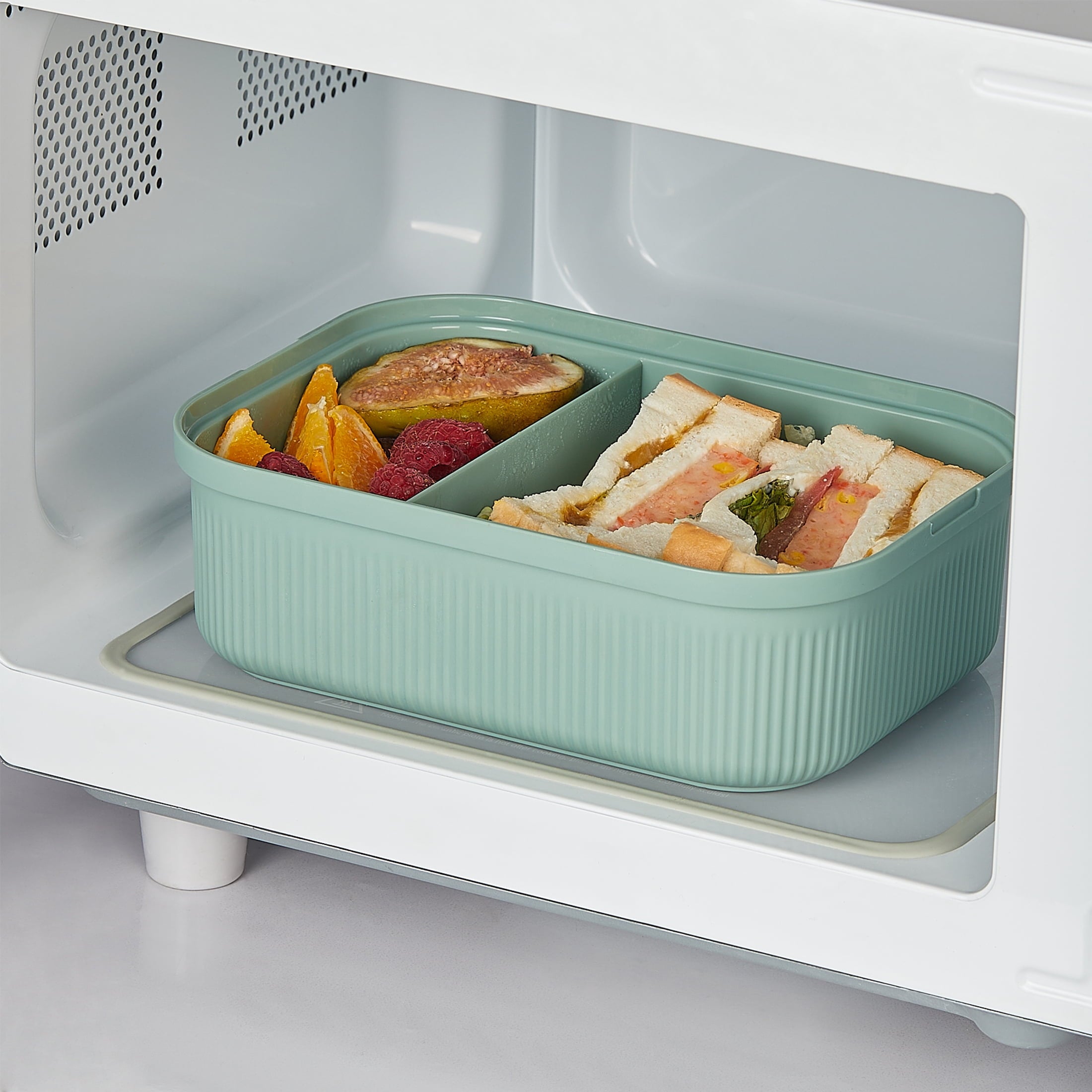 Mainstays Food Storage Bento Container, Rectangle, Green, 42oz Capacity, A Practical Choice for School Lunches and Ac... - Image 5
