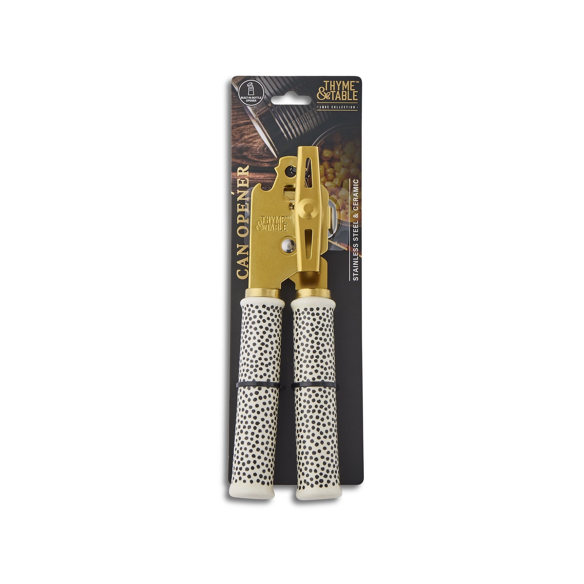 Thyme & Table Can Opener with Ceramic Dot Handle - Image 2