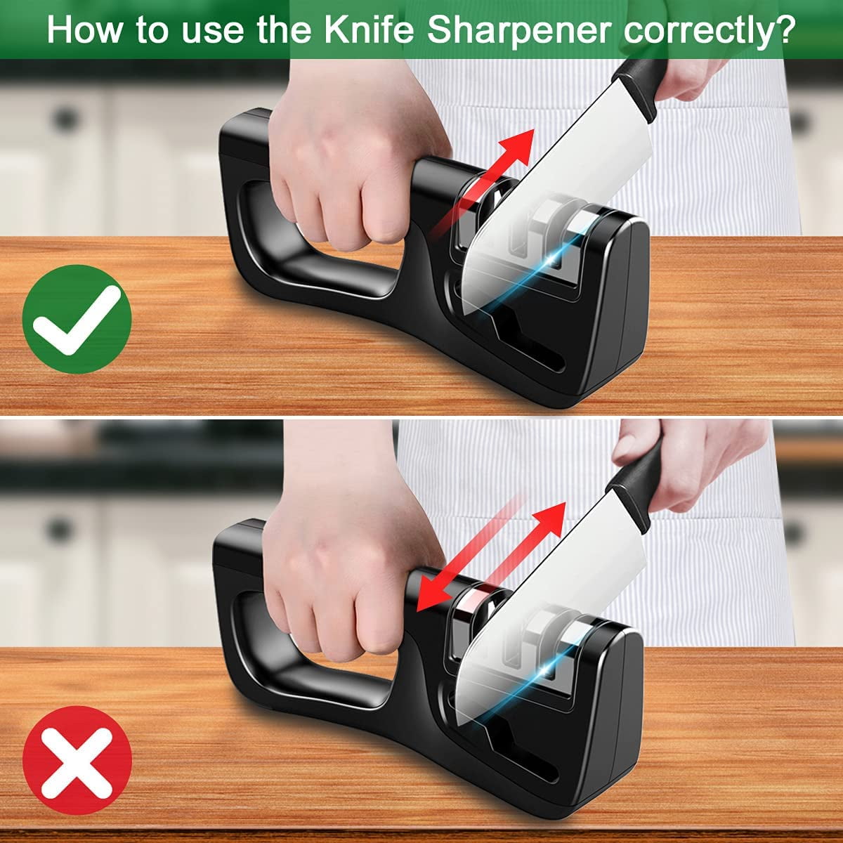 Hottest Knife Sharpener,4-in-1 Kitchen Chef Knife and Scissors Sharpener, Professional Diamond Rods Expertly Sharpen ... - Image 4