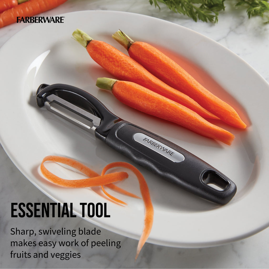 Professional Euro Peeler with Stainless Steel Blade in Black - Image 2