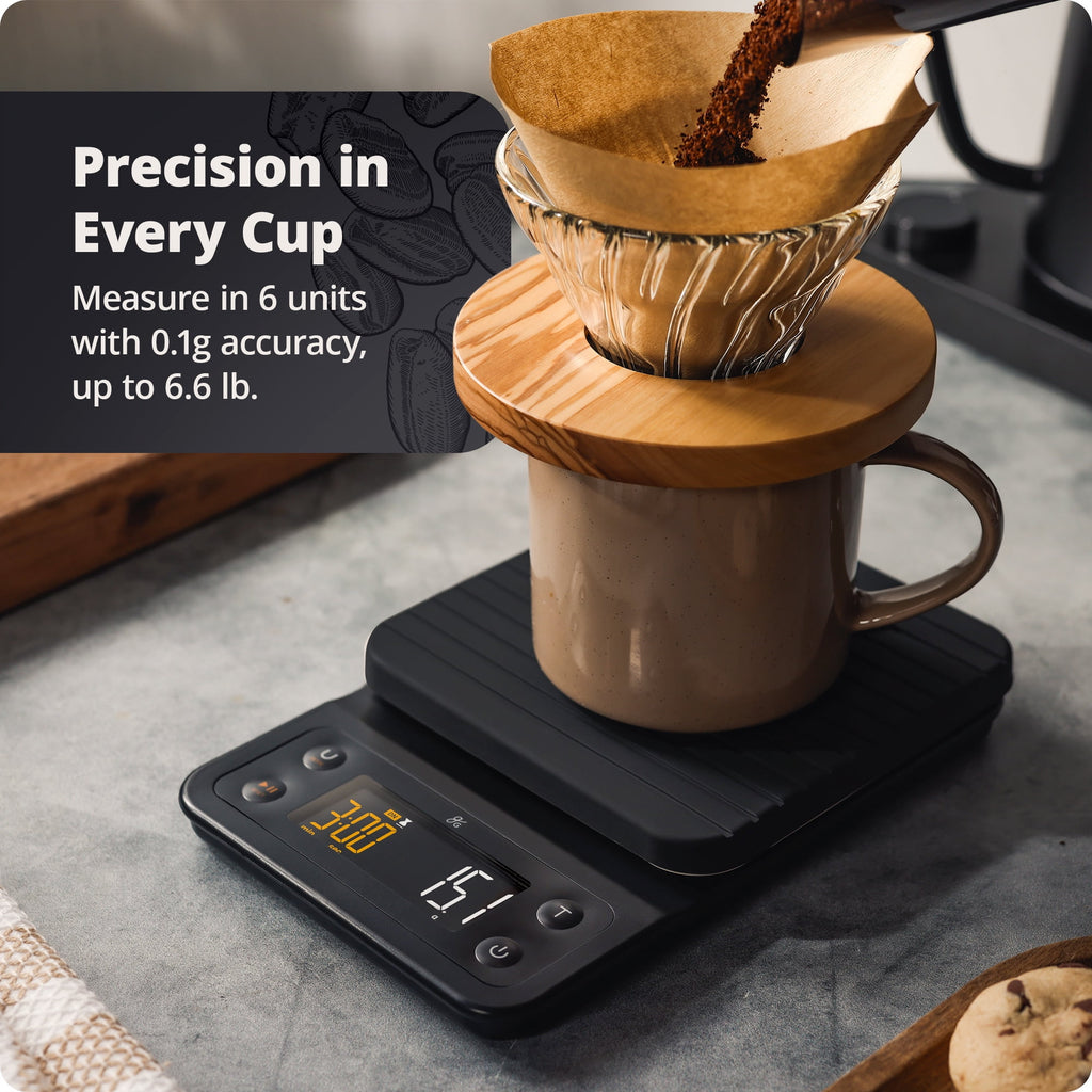 Greater Goods Coffee Scale with Timer, 0.1g Precision, 3kg Capacity, 6-Unit Digital Espresso & Pour-Over Scale, Silic... - Image 5