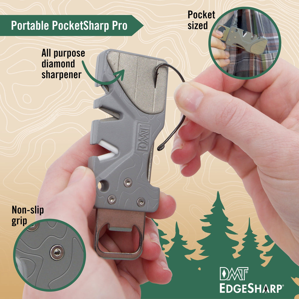 DMT PocketSharp Pro Multi-Stage Compact Multi-Tool Diamond Sharpener for Knives & Outdoor Use With Integrated Bottle ... - Image 2