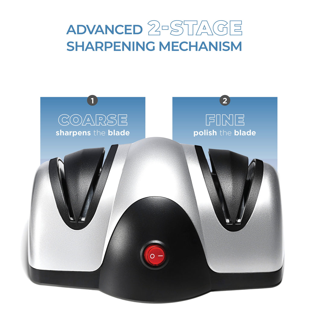 Electric Kitchen Knife Sharpener - Professional Knife Sharpener for Straight Edge Knives - 2 Stage Knife Sharpener wi... - Image 3