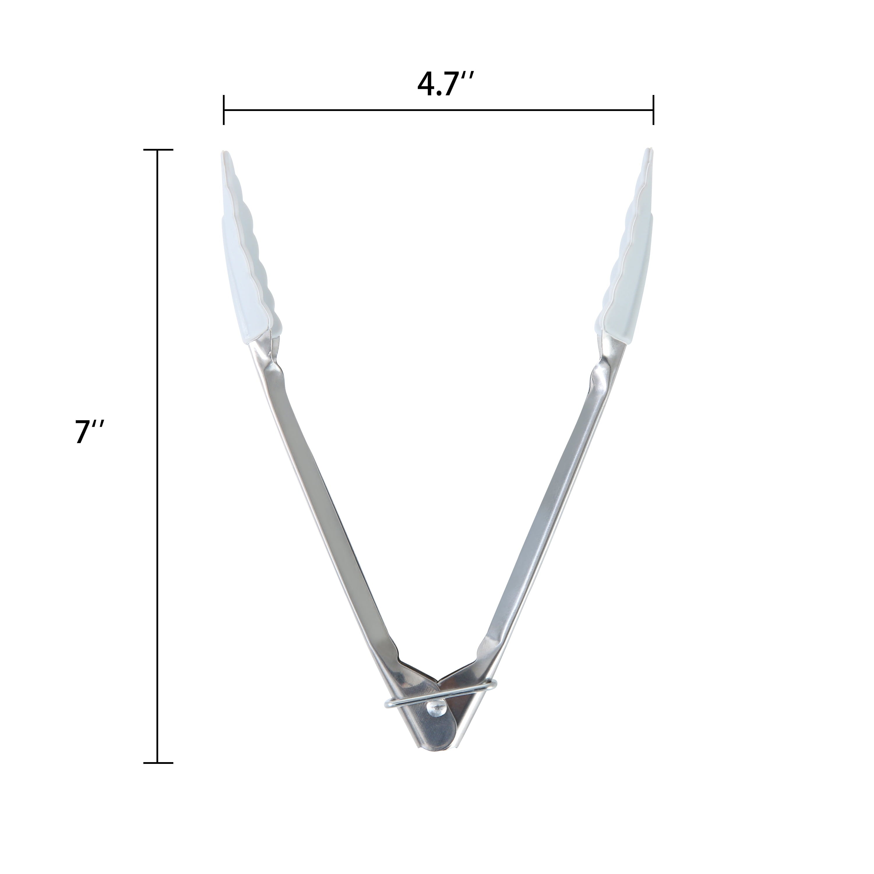 Mainstays Stainless Steel and Silicone Mini Food Tongs Grey - Image 3
